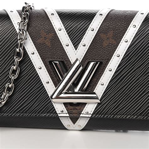 louis vuitton twist chain wallet black|Louis Vuitton chain wallet monogram.